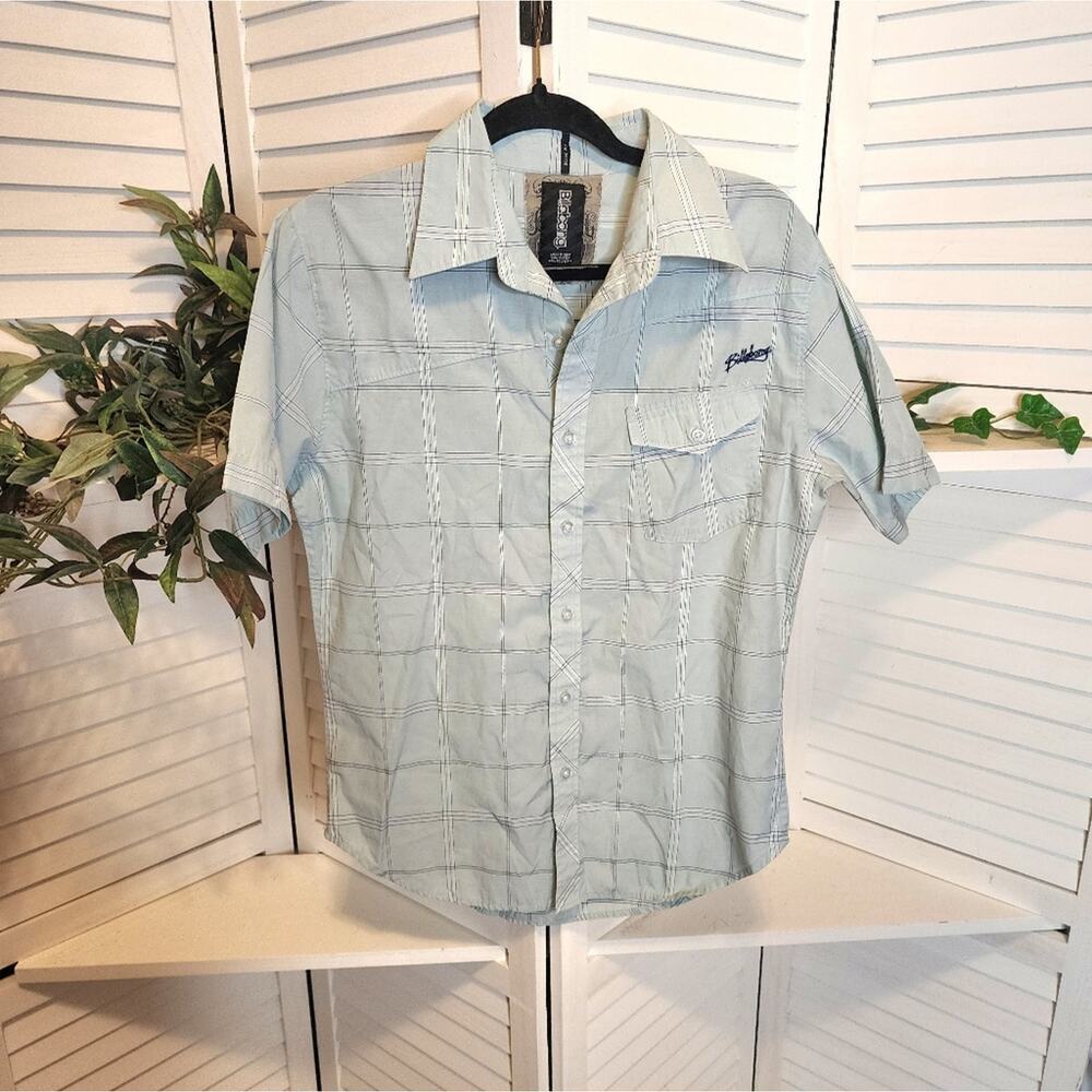 BILLABONG SIZE SMALL PLAID BUTTON DOWN